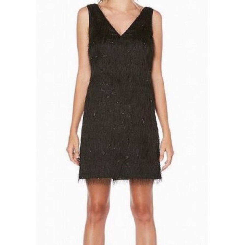 Laundry by Shelli Segal black fringe dress